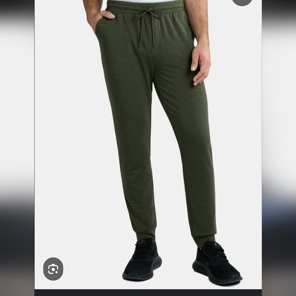Athletic Works Men's Olive Joggers